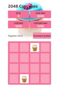 Cupcakes 2048 game